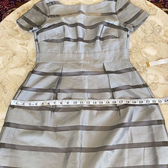 Muse Grey Organza Low Back Party Dress - Picture 13 of 15